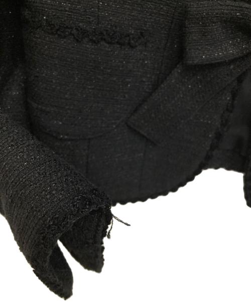 TO BE CHIC（トゥービーシック）TO BE CHIC (トゥービーシック) ツイードジャケット ブラック サイズ:40の古着・服飾アイテム