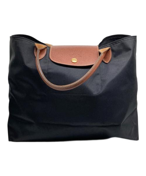 LONGCHAMP（ロンシャン）LONGCHAMP (ロンシャン) ナイロントートバッグ ブラックの古着・服飾アイテム