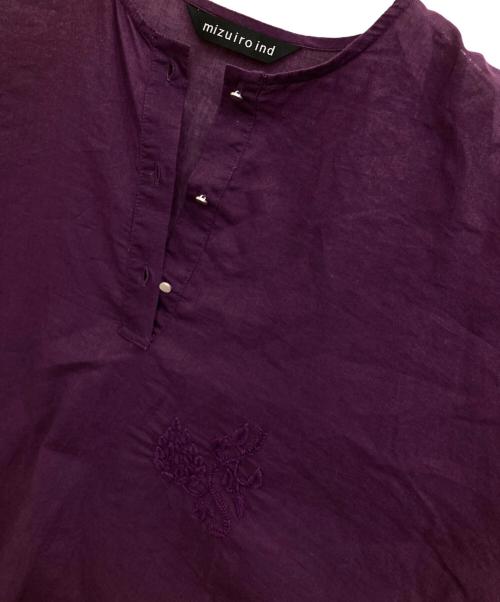 mizuiro-ind（ミズイロインド）mizuiro-ind (ミズイロインド) エンブロイダリーブラウス パープル サイズ:-の古着・服飾アイテム