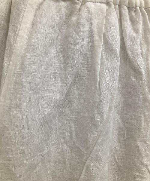 mizuiro-ind（ミズイロインド）mizuiro-ind (ミズイロインド) リネンワイドパンツ ホワイト サイズ:2の古着・服飾アイテム