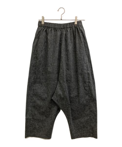mizuiro-ind（ミズイロインド）mizuiro-ind (ミズイロインド) リネン混サルエルパンツ グレー サイズ:2の古着・服飾アイテム