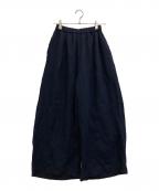 mizuiro-indミズイロインド）の古着「リネンワイドパンツ」｜ネイビー