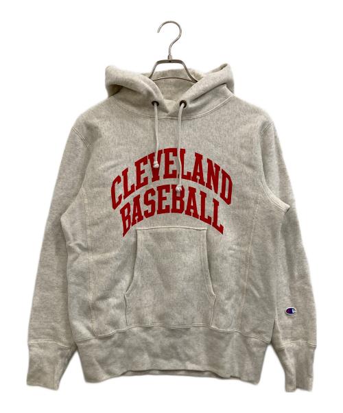 Champion（チャンピオン）Champion (チャンピオン) カレッジプリントパーカー グレー サイズ:Mの古着・服飾アイテム