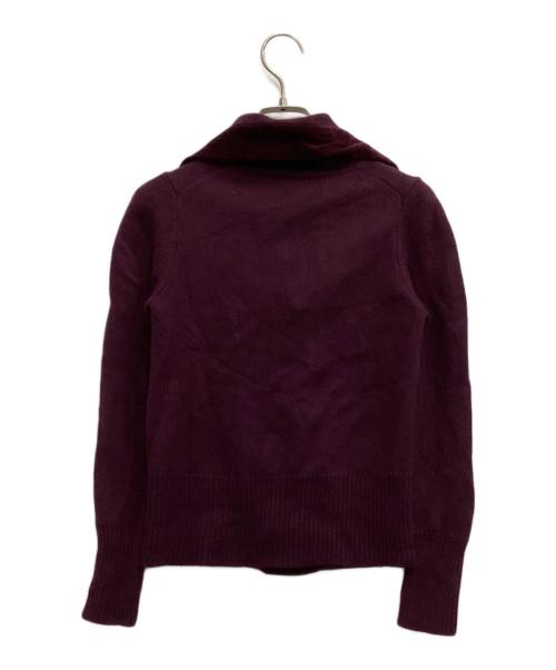 Vivienne Westwood RED LABEL（ヴィヴィアンウエストウッドレッドレーベル）Vivienne Westwood RED LABEL (ヴィヴィアンウエストウッドレッドレーベル) ベロア切替カーディガン パープル サイズ:Mの古着・服飾アイテム
