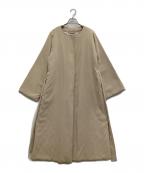 SOEJUソージュ）の古着「ライトパディングノーカラーコート」｜アイボリー