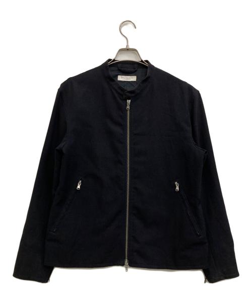 BEAUTY&YOUTH（ビューティーアンドユース）BEAUTY&YOUTH (ビューティーアンドユース) ウーステッドシングルライダースジャケット ネイビー サイズ:Mの古着・服飾アイテム