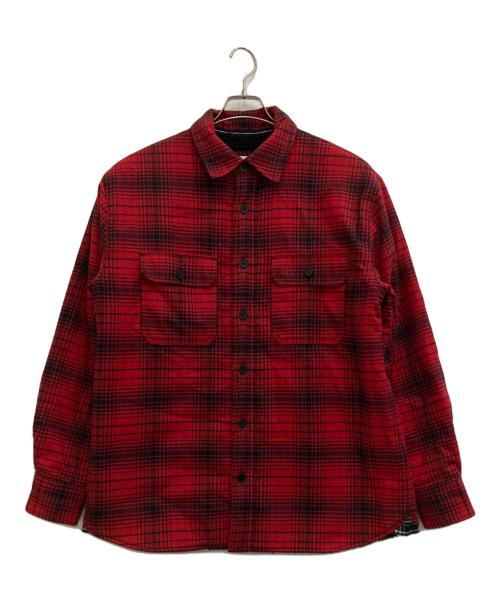 Calvin Klein Jeans（カルバンクラインジーンズ）Calvin Klein Jeans (カルバンクラインジーンズ) 内ボアシャツジャケット レッド サイズ:Sの古着・服飾アイテム