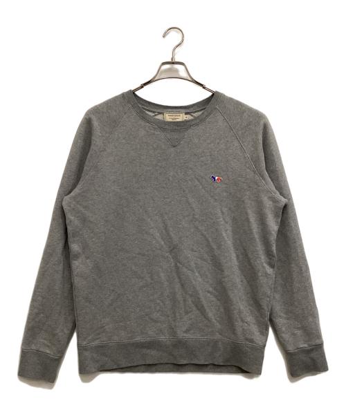 maison kitsune（メゾンキツネ）MAISON KITSUNE (メゾンキツネ) フォックスパッチスウェット グレー サイズ:Mの古着・服飾アイテム