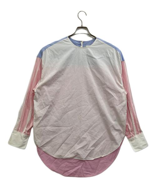 maison kitsune（メゾンキツネ）MAISON KITSUNE (メゾンキツネ) ワイドブラウス ホワイト サイズ:Sの古着・服飾アイテム