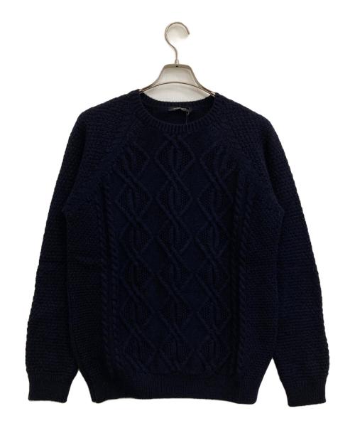 ROBERTO COLLINA（ロベルトコリーナ）ROBERTO COLLINA (ロベルトコリーナ) ケーブルニット ネイビー サイズ:Lの古着・服飾アイテム