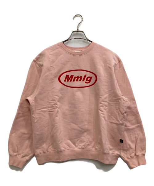 Mmlg（エムエムエルジー）mmlg (エムエムエルジー) ロゴスウェット ピンク サイズ:Sの古着・服飾アイテム