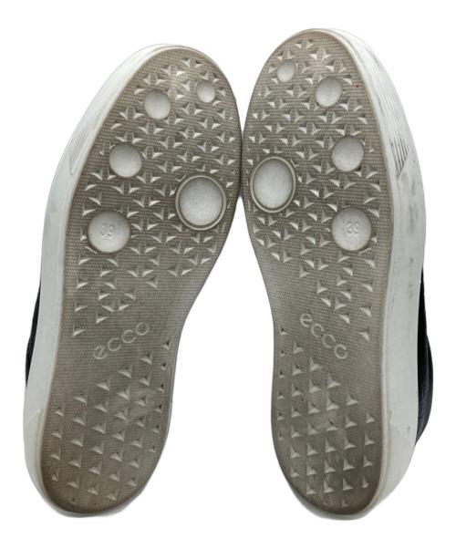 ECCO（エコー）ECCO (エコー) 型押しスニーカー ブラック サイズ:EU39の古着・服飾アイテム