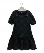 BURBERRY BLUE LABELバーバリーロンドンブルーレーベル）の古着「スウェットワンピース」｜ブラック