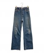 LEVI'S×RE/DONEリーバイス×リダン）の古着「リメイクカットオフデニムパンツ」｜ブルー
