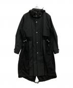 TOGA VIRILISトーガ ビリリース）の古着「taffeta detachable-hood midi coat」｜ブラック