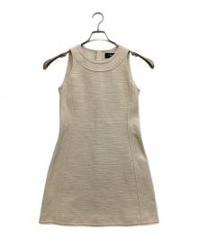 PAULE KA（ポールカ）の古着「ツイードノースリーブワンピース」｜アイボリー