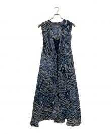 POLO RALPH LAUREN（ポロ・ラルフローレン）の古着「カシュクールラップドレス」｜ネイビー