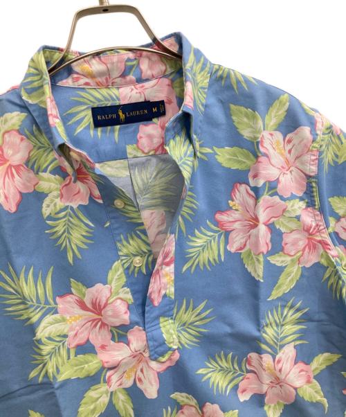 RALPH LAUREN（ラルフローレン）RALPH LAUREN (ラルフローレン) プルオーバーアロハシャツ ブルー サイズ:Mの古着・服飾アイテム