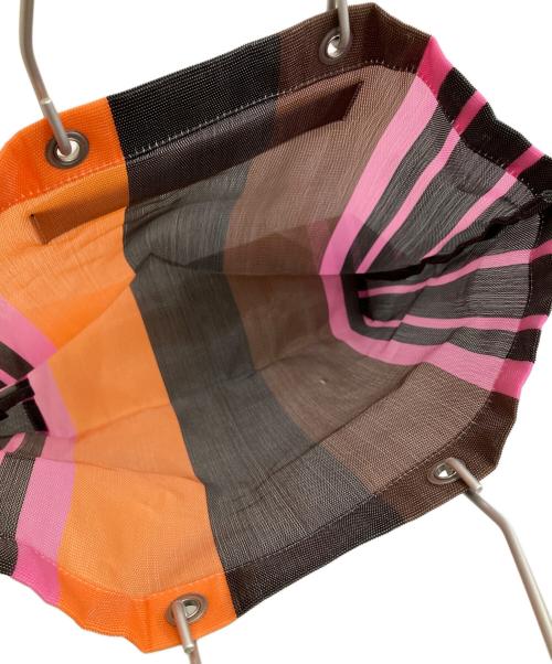 MARNI（マルニ）MARNI (マルニ) フラワーカフェトートバッグ ブラック×オレンジの古着・服飾アイテム