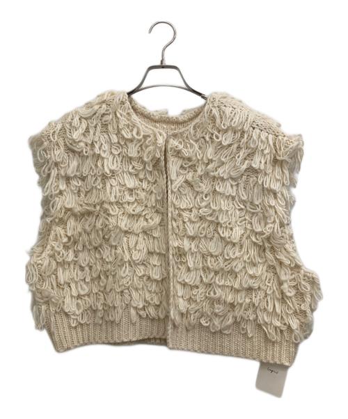 UNGRID（アングリッド）Ungrid (アングリッド) ループヤーンニットベスト アイボリー サイズ:Fの古着・服飾アイテム