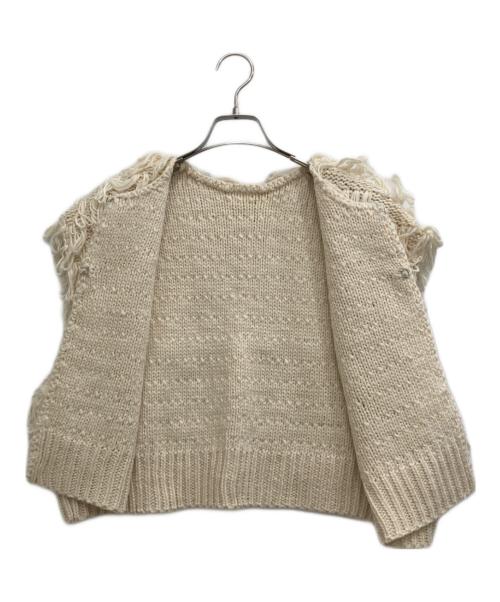 UNGRID（アングリッド）Ungrid (アングリッド) ループヤーンニットベスト アイボリー サイズ:Fの古着・服飾アイテム