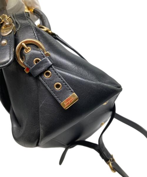 Salvatore Ferragamo（サルヴァトーレ フェラガモ）Salvatore Ferragamo (サルヴァトーレ フェラガモ) 2WAYハンドバッグ ブラックの古着・服飾アイテム