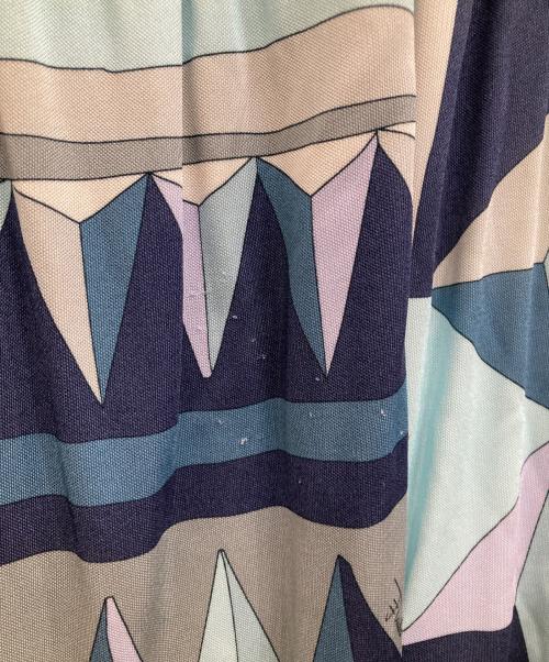 Emilio Pucci（エミリオ プッチ）Emilio Pucci (エミリオ プッチ) 総柄ワンピース ブルー サイズ:-の古着・服飾アイテム