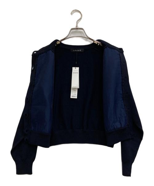 LOUNIE（ルーニー）LOUNIE (ルーニー) ツイードドッキングニットカーディガン ネイビー サイズ:F 未使用品の古着・服飾アイテム