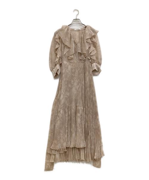 Snidel（スナイデル）Snidel (スナイデル) フリルプリーツプリントワンピース ピンク サイズ:Sの古着・服飾アイテム