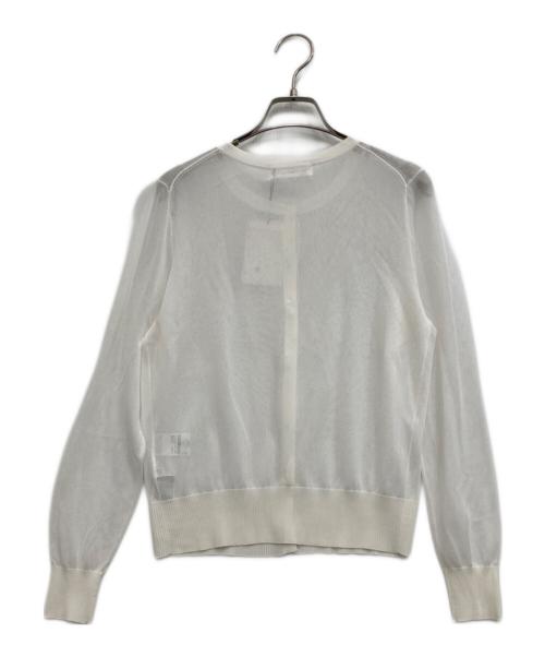 M-PREMIER（エムプルミエ）M-premier (エムプルミエ) クルーネックカーディガン ホワイト サイズ:36の古着・服飾アイテム