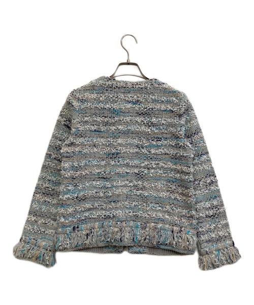 ESTNATION（エストネーション）ESTNATION (エストネーション) ニットツイードジャケット グレー サイズ:36の古着・服飾アイテム