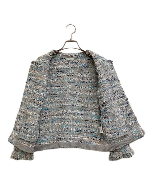 ESTNATION（エストネーション）ESTNATION (エストネーション) ニットツイードジャケット グレー サイズ:36の古着・服飾アイテム