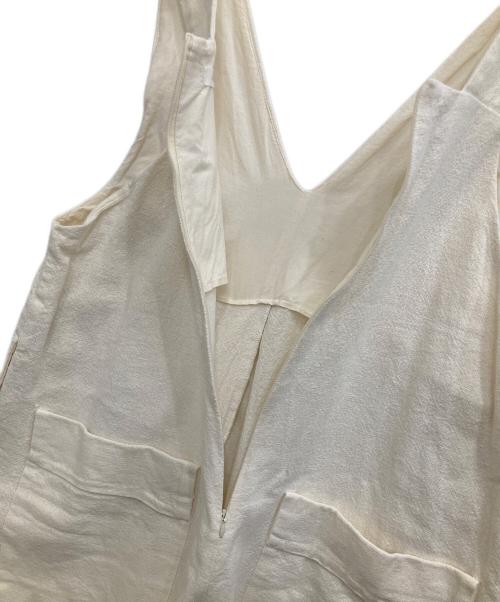 tang（タング）Tang (タング) コットンリネンサロペット アイボリー サイズ:Mの古着・服飾アイテム