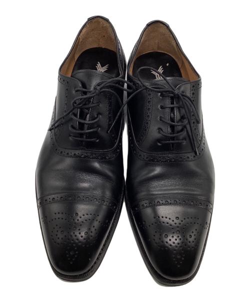 YANKO（ヤンコ）YANKO (ヤンコ) ウィングチップシューズ ブラック サイズ:25.5の古着・服飾アイテム