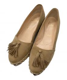Christian Louboutin（クリスチャン・ルブタン）の古着「タッセル付きパンプス」｜ベージュ