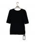 BORDERS AT BALCONY (ボーダーズアットバルコニー) AYON HALFSLEEVE KNIT ブラック サイズ:38 未使用品：12000円