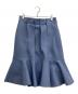 sacai（サカイ）の古着「Wool Melton Skirt」｜スカイブルー