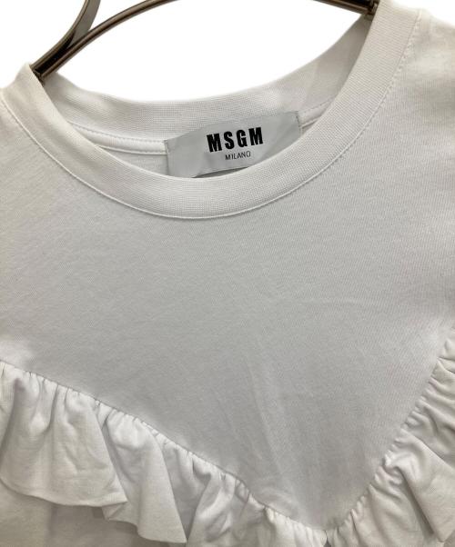 MSGM（エムエスジーエム）MSGM (エムエスジーエム) 半袖カットソー ホワイト サイズ:XSの古着・服飾アイテム