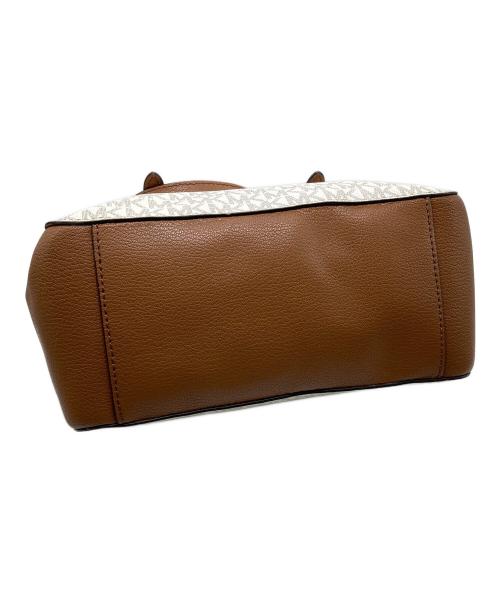 MICHAEL KORS（マイケル・コース）MICHAEL KORS (マイケルコース) 2WAYサッチェルショルダーバッグショルダーバッグ ブラウン×ホワイトの古着・服飾アイテム