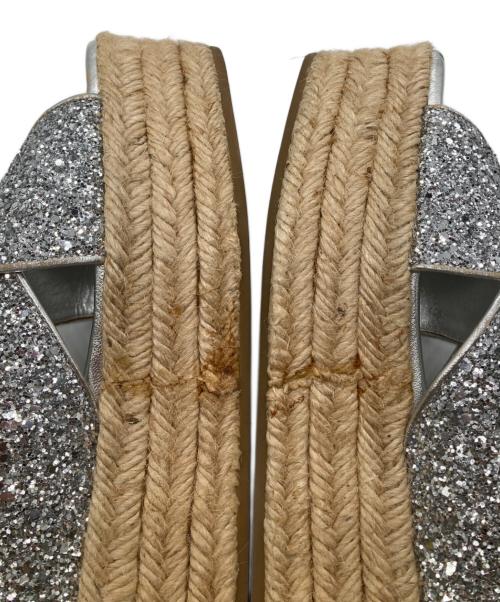 MIU MIU（ミュウミュウ）MIU MIU (ミュウミュウ) エスパドリーユ シルバー サイズ:38 1/2の古着・服飾アイテム