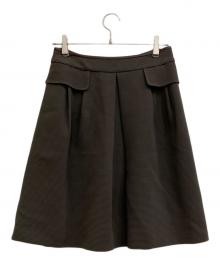 FOXEY（フォクシー）の古着「タックフレアスカート」｜ブラウン