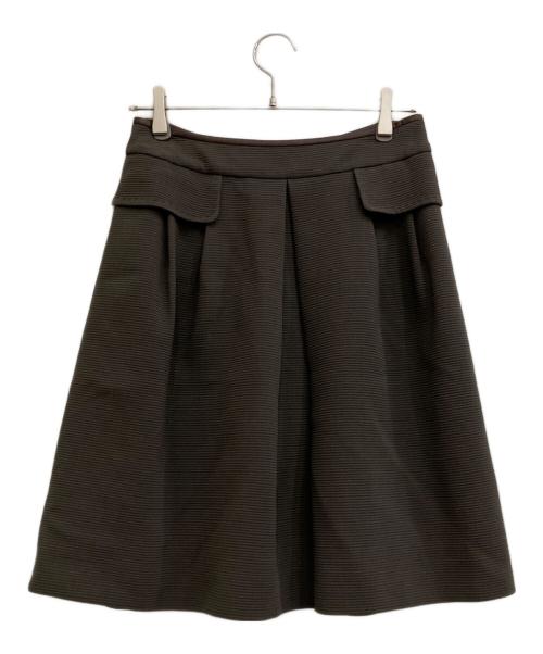 FOXEY（フォクシー）FOXEY (フォクシー) タックフレアスカート ブラウン サイズ:Lの古着・服飾アイテム