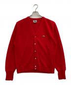 IZOD LACOSTEアイゾッド ラコステ）の古着「アクリルカーディガン」｜レッド