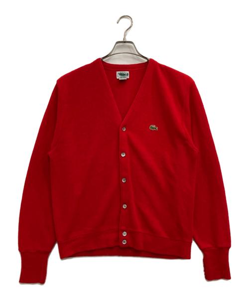 IZOD LACOSTE（アイゾッド ラコステ）IZOD LACOSTE (アイゾッド ラコステ) アクリルカーディガン レッド サイズ:Mの古着・服飾アイテム