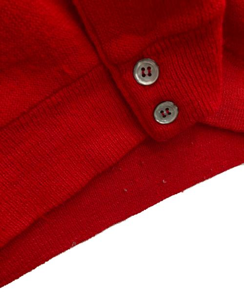 IZOD LACOSTE（アイゾッド ラコステ）IZOD LACOSTE (アイゾッド ラコステ) アクリルカーディガン レッド サイズ:Mの古着・服飾アイテム