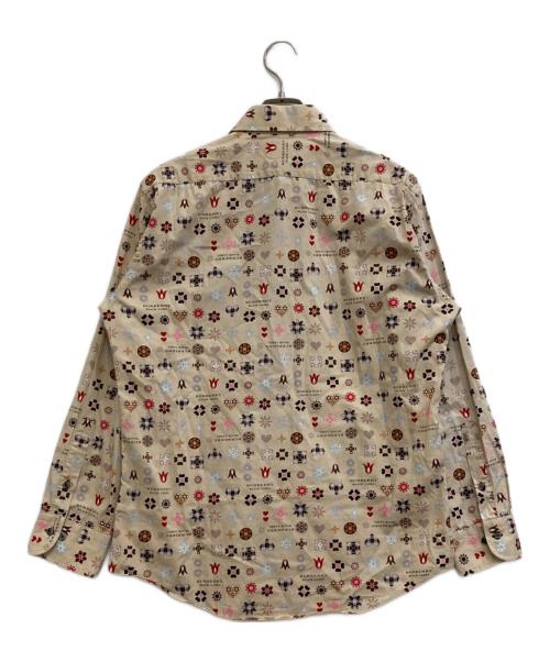BURBERRY BLACK LABEL（バーバリーブラックレーベル）BURBERRY BLACK LABEL (バーバリーブラックレーベル) モノグラムプリントシャツ ベージュ サイズ:3の古着・服飾アイテム
