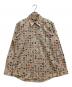 BURBERRY BLACK LABEL（バーバリーブラックレーベル）の古着「モノグラムプリントシャツ」｜ベージュ