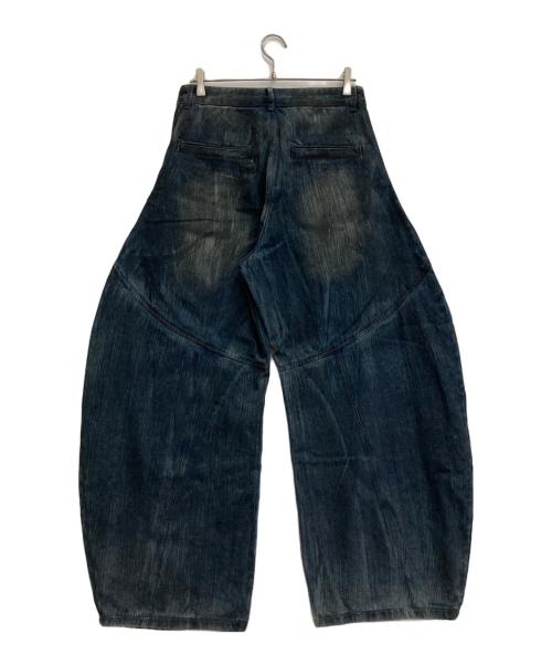 ARGUECULTURE（アルグエカルチャー）argueculture (アルグエカルチャー) ワイドデニムパンツ インディゴ サイズ:Lの古着・服飾アイテム