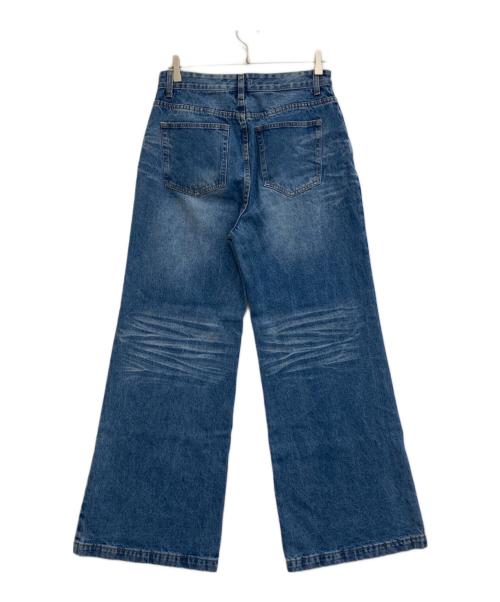 person intention（パーソン インテンション）person intention (パーソン インテンション) ワイドデニムパンツ インディゴ サイズ:Mの古着・服飾アイテム