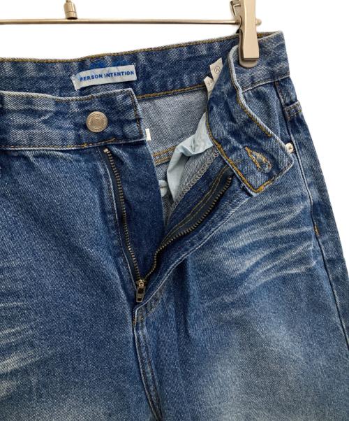 person intention（パーソン インテンション）person intention (パーソン インテンション) ワイドデニムパンツ インディゴ サイズ:Mの古着・服飾アイテム